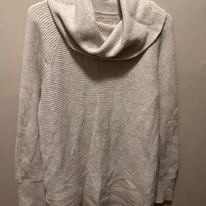 LOFT Women's Soft Cream Cowl Neck Sweater